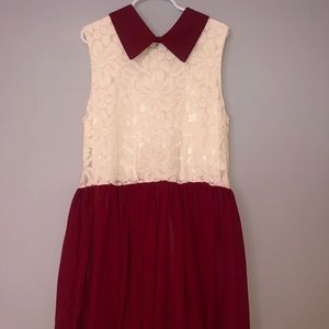 Lace Collared Dress
